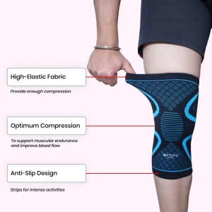 Attivo Knee Support Blue Colour (Pair) - Image 3