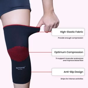 Attivo Knee Support Red Colour (Pair) - Image 3