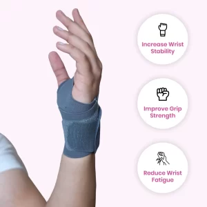 Wrist Wrap for Men & Women - Grey (1Pcs) - Image 3